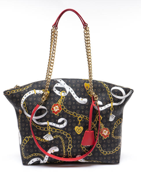 POLLINI HERITAGE PREPPY CLUB Schulter-Shopper Schwarz - Damentaschen