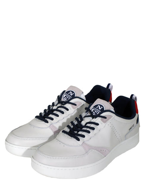 NORTH SAILS PEAK Turnschuhe aus Leder whi / nav - Herrenschuhe