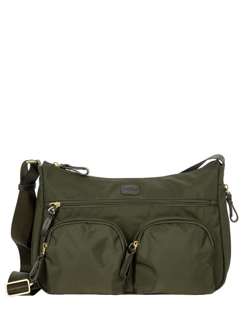 BRIC’S X-BAG Umhängetasche, erweiterbar oliv / dunkelbraun - Damentaschen