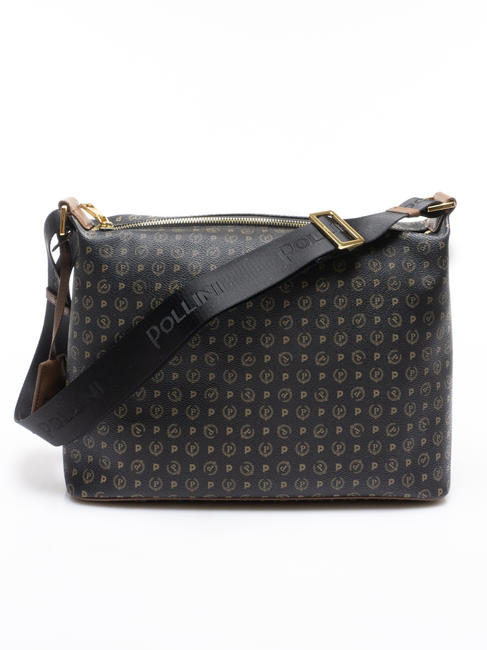 POLLINI Heritage Classic Schultertasche Schwarz Braun - Damentaschen