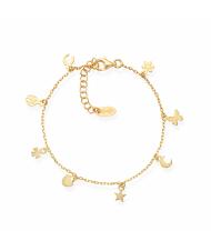 AMEN FORTUNA Vergoldetes Silberarmband - Armb&auml;nder