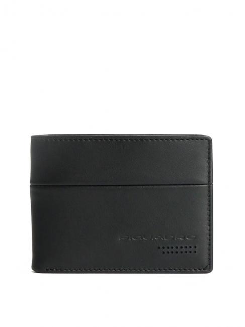 PIQUADRO URBAN Horizontale Geldbörse aus Leder Schwarz - Brieftaschen Herren