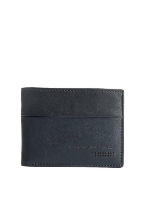 PIQUADRO URBAN Horizontale Geldbörse aus Leder Blau - Brieftaschen Herren