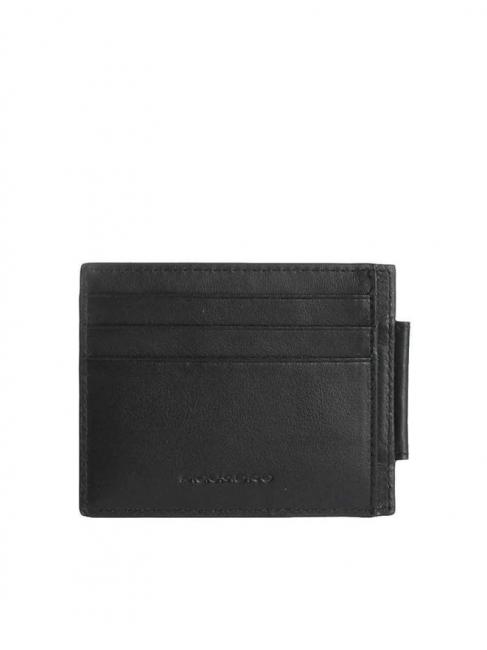 PIQUADRO URBAN Flaches Kreditkartenetui aus Leder Schwarz - Brieftaschen Herren