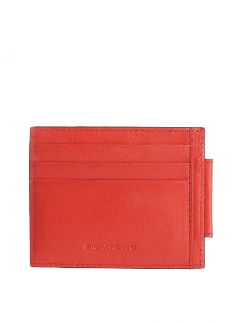 PIQUADRO URBAN Flaches Kreditkartenetui aus Leder ROT - Brieftaschen Herren