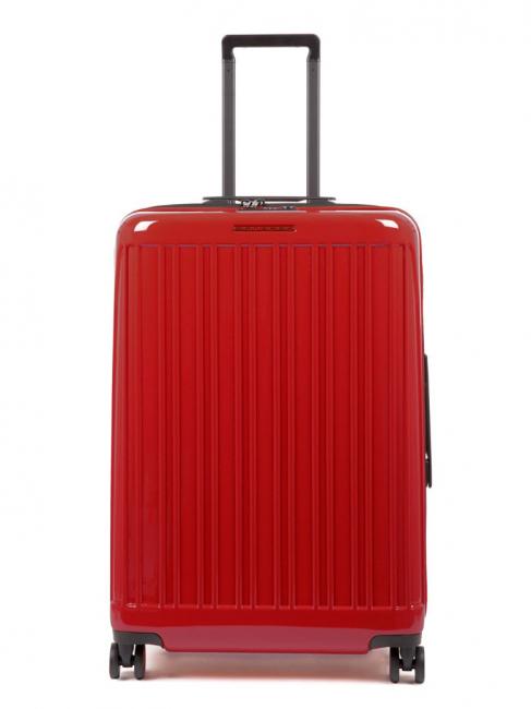 PIQUADRO SEEKER Mittlerer Trolley 69cm ROT - Harte Trolleys