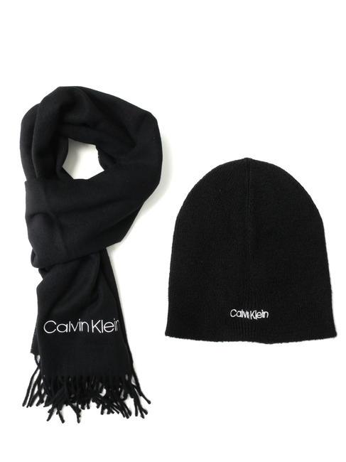 CALVIN KLEIN BASIC Mütze und Schal aus Wolle ckschwarz - Schals