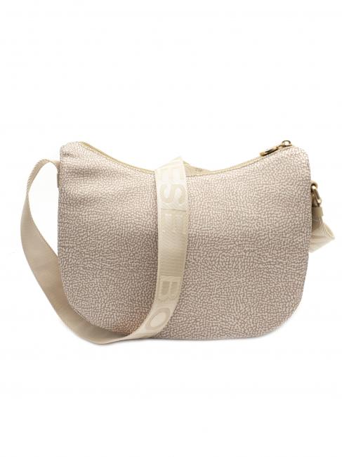 BORBONESE LUNA S Tasche mit Schultergurt Sand - Damentaschen