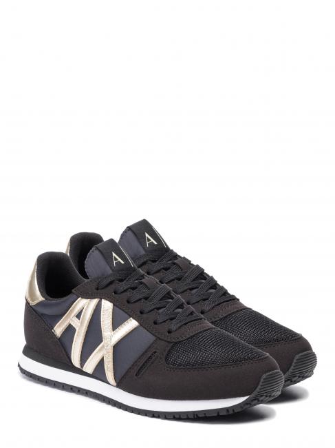 ARMANI EXCHANGE sneaker Turnschuhe schwarz / hellgold - Damenschuhe