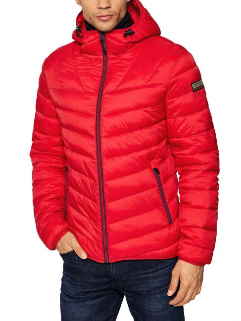 NAPAPIJRI AERONS H 2 Daunenjacke mit Kapuze roter Tango - Daunenjacken für Herren
