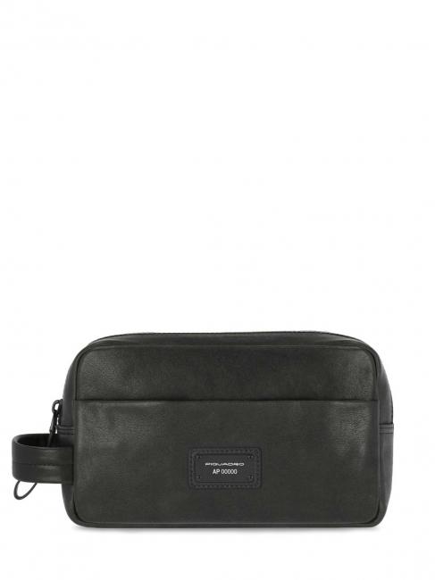 PIQUADRO HARPER Beautycase aus Leder Schwarz - Tablettmappe &amp; Organizer