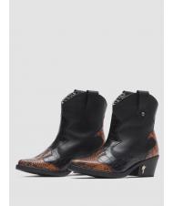 MANILA GRACE Stiefelette camperos basso in Hautmitinserti pitonati  - Damenschuhe