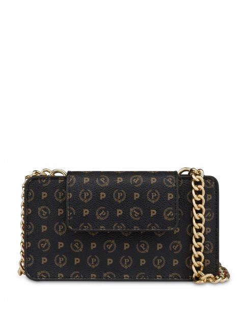 POLLINI HERITAGE CLASSIC Clutch mit Schulterriemen schwarzer Lack - Damentaschen