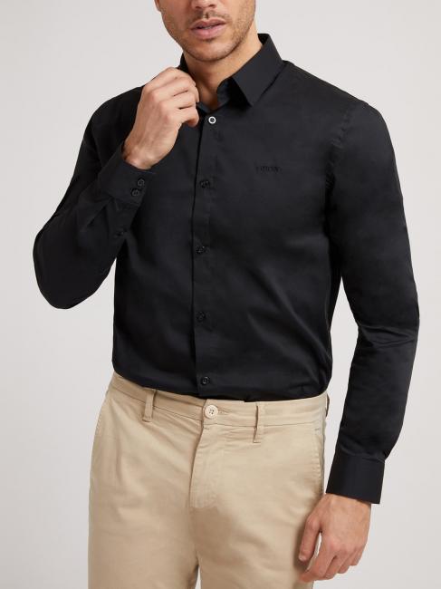 GUESS sunset Shirt manica lunga Langarm-Shirt jetbla - Herrenhemden