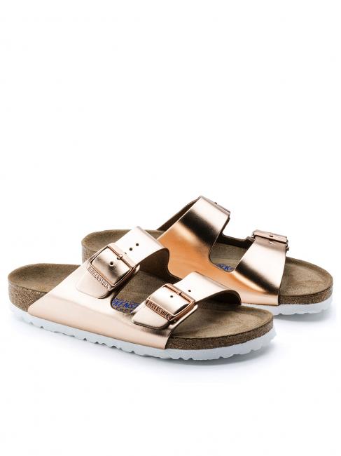 BIRKENSTOCK ARIZONA Sandale aus Leder metallisches Kupfer - Damenschuhe