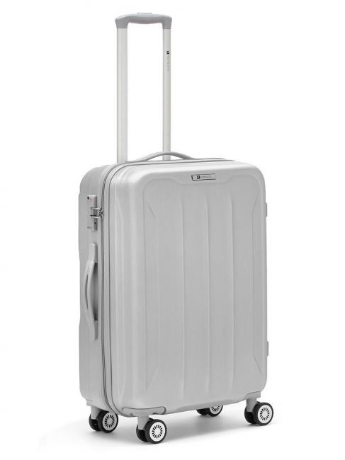 R RONCATO FLIGHT Trolley mittlerer Größe Silber- - Harte Trolleys