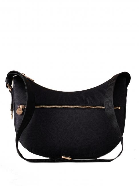 BORBONESE LUNA S Tasche mit Schultergurt dunkles Schwarz - Damentaschen