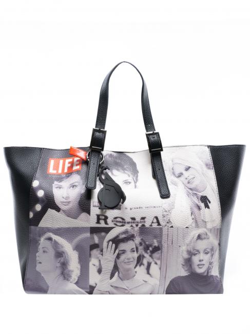 L'ATELIER DU SAC LIFE PETITE NICOLE Einkaufstasche mit Clutch Symbole - Damentaschen