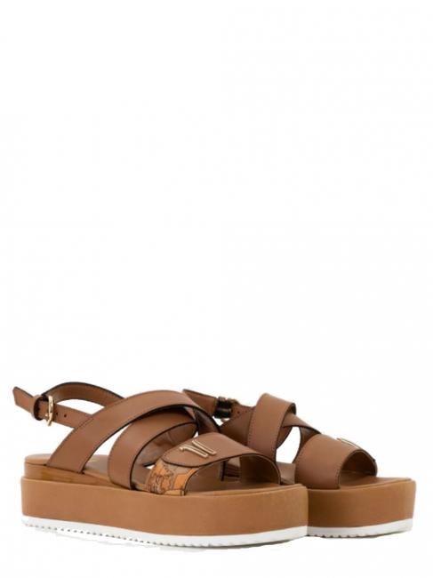 ALVIERO MARTINI PRIMA CLASSE Sandale IN Haut Hergestellt in Italien TABAK - Damenschuhe