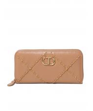 TWINSET BIG STITCHING Gro&szlig;es Portemonnaie mit Rei&szlig;verschluss - Brieftaschen Damen
