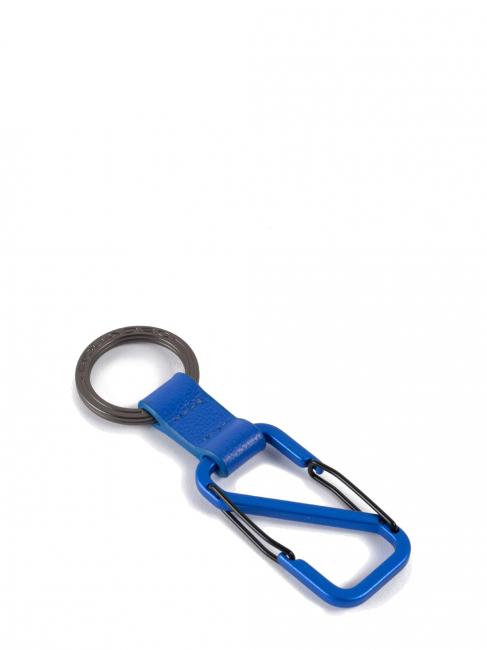 PIQUADRO EMPIRE Schlüsselanhänger mit Doppelkarabiner Blau - Schlüsselanhänger und Schlüsseletuis