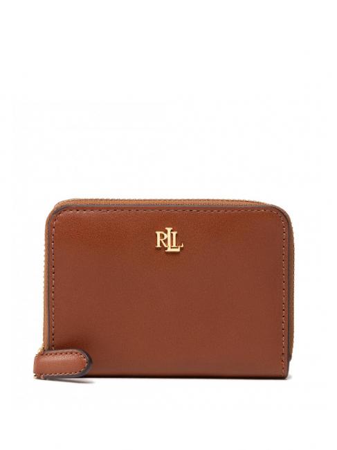 RALPH LAUREN Geldbörse zip piccolo in Haut Kleine Geldbörse aus Leder mit Reißverschluss Laurennavy / Laurentan - Brieftaschen Damen