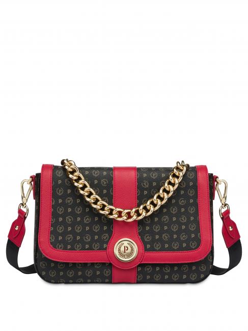 POLLINI HERITAGE CLASSIC Schultertasche schwarzer Lack - Damentaschen