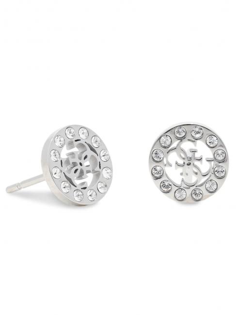 GUESS 4G LOGO CRYSTAL STUD Ohrringe SILBER - Ohrringe