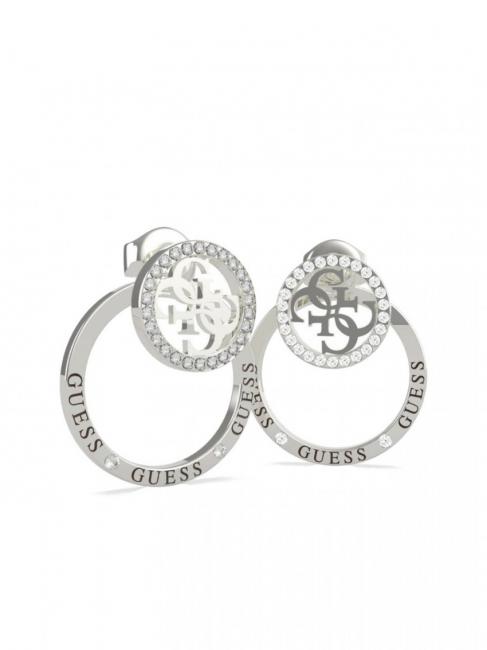 GUESS 2 CIRCLES PAVE STUD Ohrringe SILBER - Ohrringe