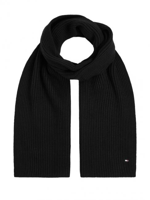 TOMMY HILFIGER ESSENTIAL FLAG Schal aus Baumwolle Schwarz - Schals