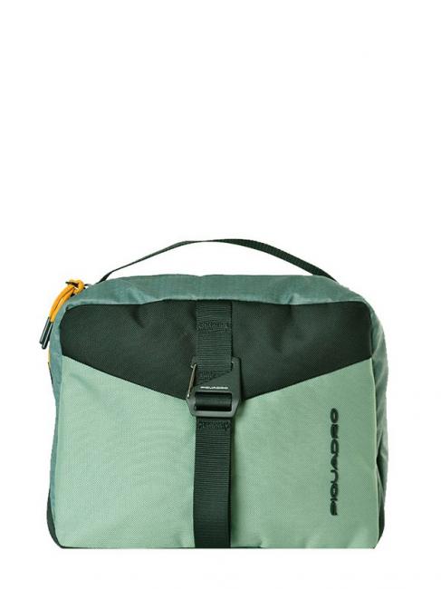 PIQUADRO SPIKE Beauty Case aus recyceltem Stoff GRÜN - Beauty-Case