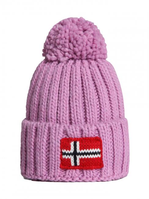NAPAPIJRI KIDS SEMIURY 6 Mütze mit Bommeln violette Stiefmütterchen - Kinderhüte