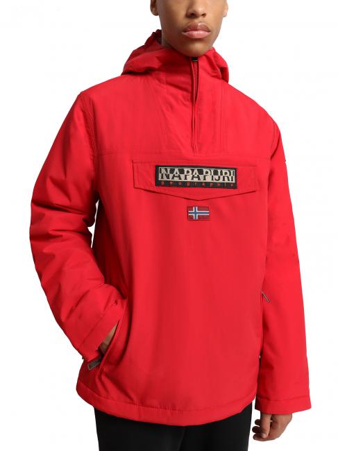 NAPAPIJRI KIDS RAINFOREST PKT 1 Jacke mit Kapuze roter Tango - Kinder Jacken