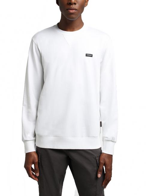 NAPAPIJRI B-RHEMES Rundhals-Sweatshirt aus Baumwolle Helles Weiss - Sweatshirts Herren