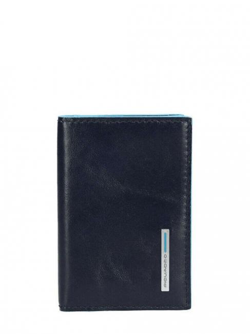 PIQUADRO BLUE SQUARE Schlüsseletui aus Leder Blau - Schlüsselanhänger und Schlüsseletuis
