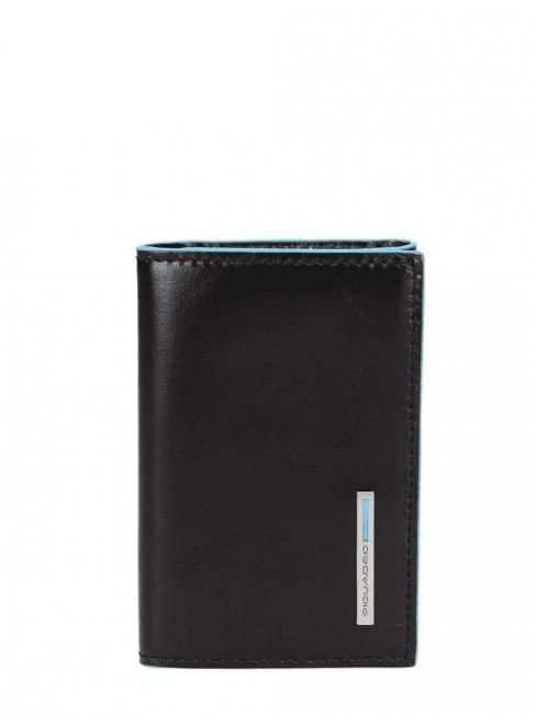 PIQUADRO BLUE SQUARE Schlüsseletui aus Leder Schwarz - Schlüsselanhänger und Schlüsseletuis