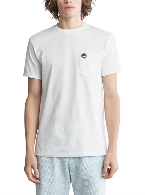 TIMBERLAND DUNSTAN RIVER Baumwoll-T-Shirt mit Tasche Weiß - Herren-T-Shirts