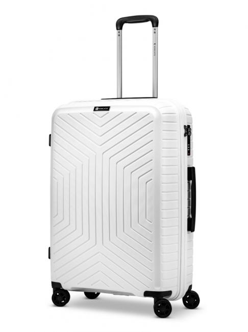 R RONCATO HEXA Trolley mittlerer Größe Weiß - Harte Trolleys