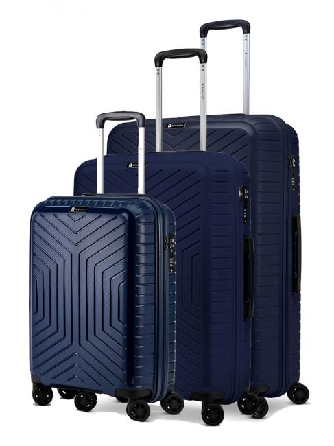 R RONCATO HEXA Set mit 3 Trolleys: Kabine + mittel + groß NAVY BLAU - Trolleyset