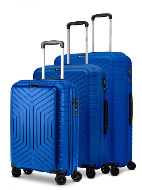R RONCATO HEXA Set mit 3 Trolleys: Kabine + mittel + groß Königsblau - Trolleyset