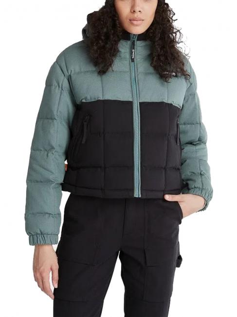 TIMBERLAND HOODER PUFFER Jacke mit Kapuze balsamgrün/schwarz - Damenjacken