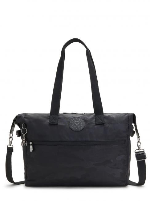 KIPLING ILIA Große 13" Laptoptasche schwarze Camo-Prägung - Arbeitstaschen