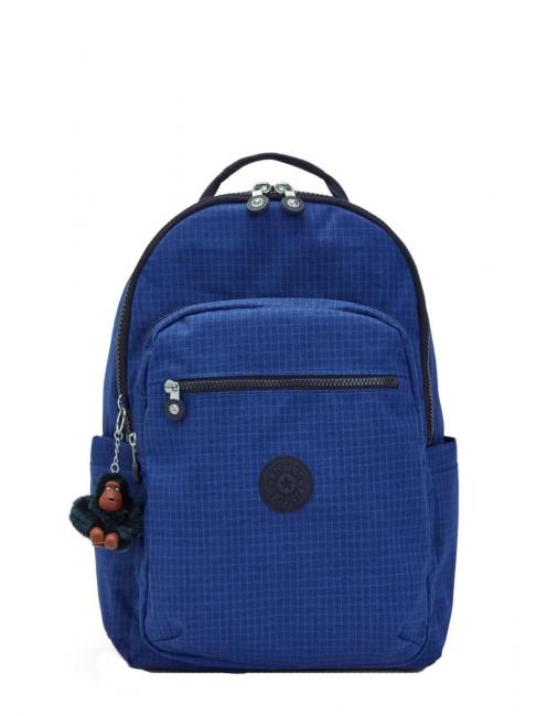 KIPLING SEOUL BTS Unisex-Rucksack Worker Blue Ribstop - Rucksäcke für Schule &amp; Freizeit