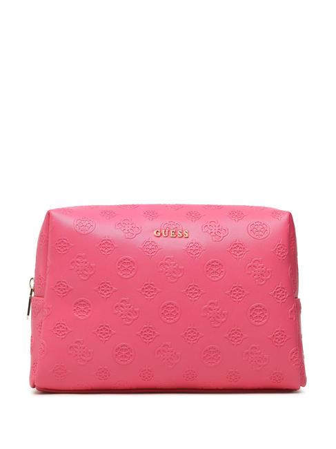 GUESS 4G LOGO PEONY Große Kulturtasche mit Reißverschluss oben Fuchsie - Etuitaschen &amp; Necessaire