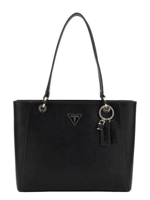 GUESS NOELLE Einkaufstasche aus Saffiano SCHWARZ - Damentaschen