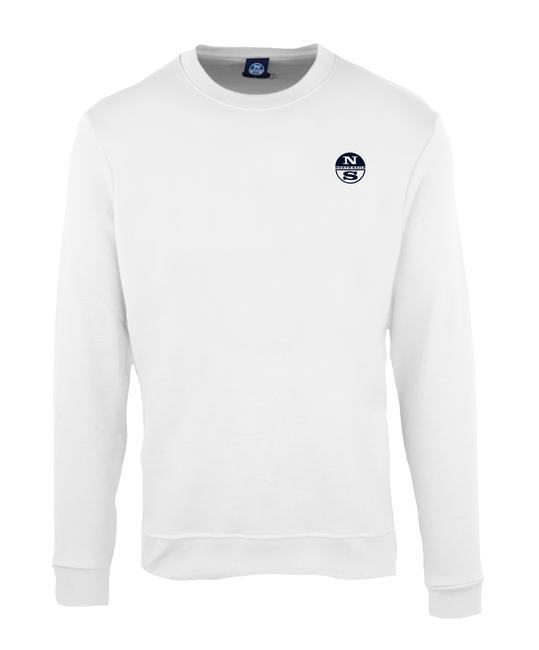 NORTH SAILS Felpa gircollo logo  Weiß - Sweatshirts Herren
