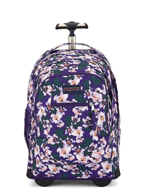 JANSPORT DRIVER 8 Rucksack mit Trolley für PC 15 " lila Blütenblätter - Rucksäcke mit Trolleyfunktion