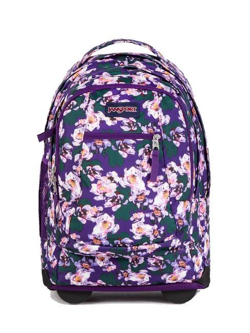 JANSPORT DRIVER 8 Rucksack mit Trolley für PC 15 " lila Blütenblätter - Rucksäcke mit Trolleyfunktion