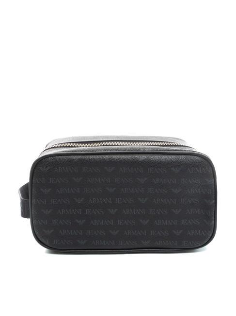 ARMANI JEANS LOGO PRINT Schönheit mit Seitenmanschette Schwarz - Beauty-Case