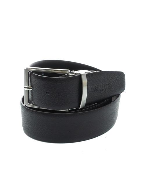 BIKKEMBERGS DOUBLE Wendbarer Ledergürtel, kürzbar SCHWARZ - Gürtel